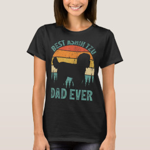 Mens Vintage Best Shih Tzu Dad Ever Father's Day T-Shirt