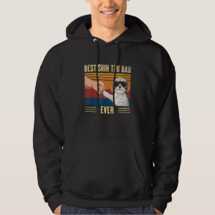 Mens Vintage Best Shih Tzu Dad Ever Fist Bump Dog Hoodie
