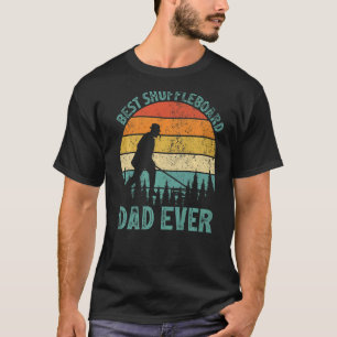 Mens  Vintage Best Shuffleboard Dad Ever Father's  T-Shirt