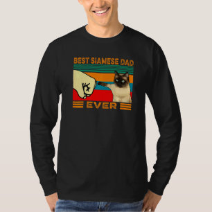 Mens Vintage Best Siamese Cat Dad Ever T-Shirt