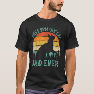 Mens Vintage Best Sphynx Cat Dad Ever T-Shirt