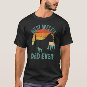 Mens  Vintage Best Westie Dad Ever Father's Day T-Shirt