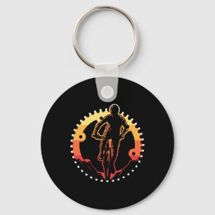 Mens Vintage Bicycle Gear Mtb Mountain Biking Gift Key Ring
