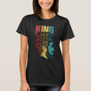 Mens Vintage Black King African American Natural A T-Shirt