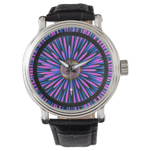 Men's Vintage Black Leather Strap Watch – Colourfu