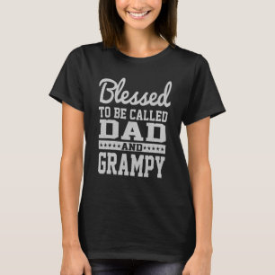 Mens Vintage Blessed To Be Called Dad And Grampy F T-Shirt