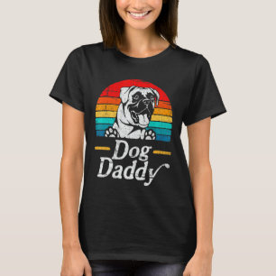Mens Vintage Boxer Dog Daddy Dog Dad Father's Day T-Shirt