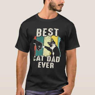 Mens Vintage Cat Dad Funny Cat Lover Cat Dad Fathe T-Shirt