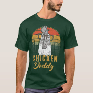 Mens Vintage Chicken Daddy Chicken Dad Father Farm T-Shirt