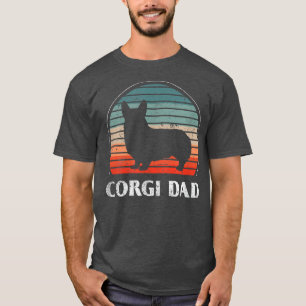 Mens Vintage Corgi Dad Funny Welsh Corgi Papa T-Shirt