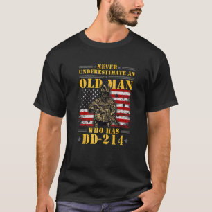 Mens Vintage Dd 214 Us Alumni Usa American Flag   T-Shirt