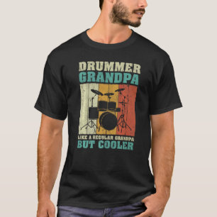 Mens Vintage Drummer Grandpa Like A Regular Grandp T-Shirt