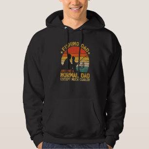 Mens Vintage Fishing Dad Just Like A Normal Dad Fa Hoodie
