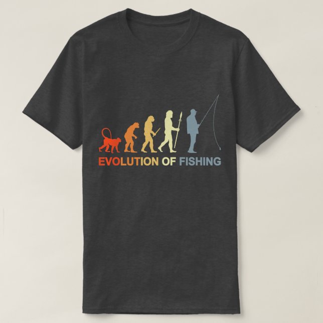 Mens Vintage Fishing Evolution  T-Shirt (Design Front)
