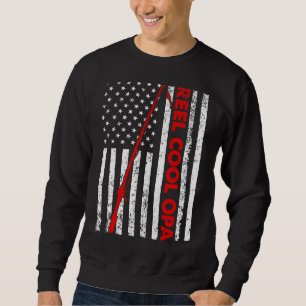 Mens Vintage Flag American Reel Cool Opa Fathers D Sweatshirt