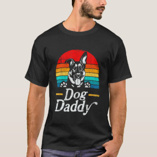 Mens Vintage German Shepherd Dog Daddy Dog Dad Fat T-Shirt