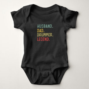 Mens Vintage Gift Shirt Husband Dad Drummer Legend