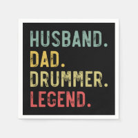 Mens Vintage Gift Shirt Husband Dad Drummer Legend