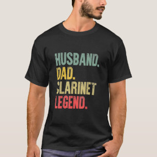 Mens Vintage Gift T-Shirt Husband Dad Clarinet Leg