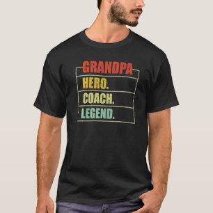 Mens Vintage Grandpa Hero Coach Legend Grandpa Fat T-Shirt