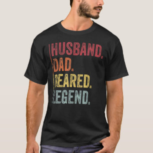 Mens Vintage Husband Dad Beared Legend For Father T-Shirt