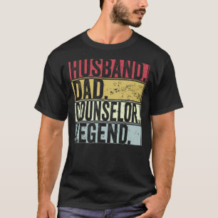 Mens Vintage Husband Dad Counsellor Legend  Father T-Shirt