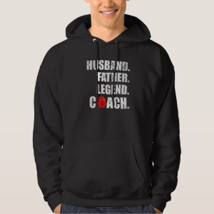 Mens Vintage Husband Father Legend Bocce Coach Fat Hoodie