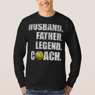 Mens Vintage Husband Father Legend Softball Coach T-Shirt