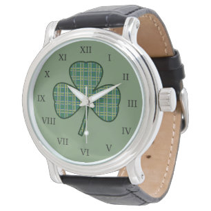 Men's Vintage Irish Shamrock Watch