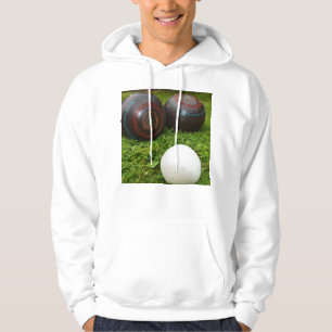 Mens Vintage Lawn Bowls Hoodie. Hoodie
