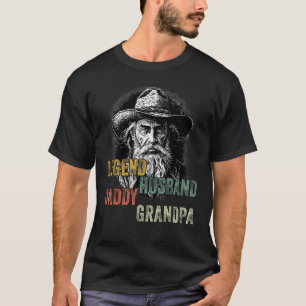 Mens Vintage Legend Husband Daddy Grandpa  Fathers T-Shirt