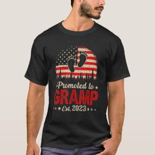 Mens Vintage Men Promoted To Gramp Est 2023 Americ T-Shirt