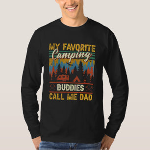Mens Vintage My Favourite Camping Buddies Call Me T-Shirt