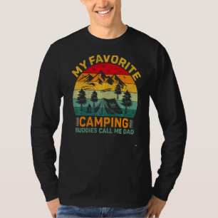 Mens Vintage My Favourite Camping Buddies Call Me  T-Shirt