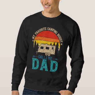 Mens Vintage My Favourite Camping Buddy Calls Me D Sweatshirt