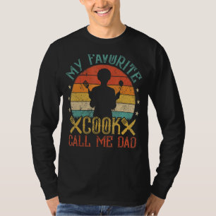 Mens Vintage My Favourite Cook Buddies Call Me Dad T-Shirt