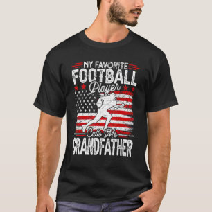 Mens Vintage My Favourite Football Player Calls Me T-Shirt