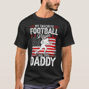 Mens Vintage My Favourite Football Player Calls Me T-Shirt