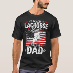 Mens Vintage My Favourite Lacrosse Player Calls Me T-Shirt