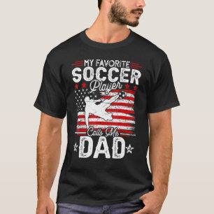 Mens Vintage My Favourite Soccer Player Calls Me D T-Shirt