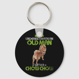 Mens Vintage Never Underestimate An Old Man With A Key Ring