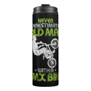 Mens Vintage Never Underestimate An Old Man With A Thermal Tumbler