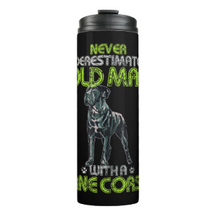 Mens Vintage Never Underestimate An Old Man With A Thermal Tumbler