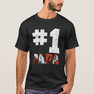 Mens Vintage Number One American Football Papa Fat T-Shirt