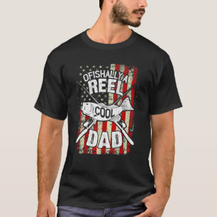 Mens Vintage Ofishally Reel Cool Dad Usa Flag Fish T-Shirt