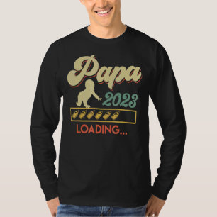 Mens Vintage Papa Loading 2023 Expectant Father Da T-Shirt