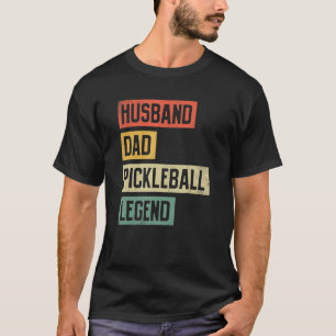 Mens Vintage Pickleball Funny Husband Dad Legend R T-Shirt