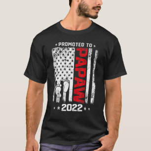 Mens Vintage Promoted To Papaw 2022  Father's Day T-Shirt
