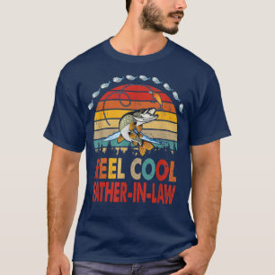 Mens Vintage Reel Cool Father In Law Fisherman Fat T-Shirt
