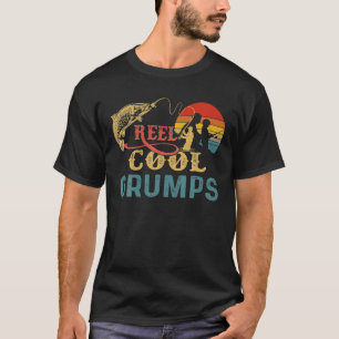 Mens Vintage Reel Cool Grumps For Fishing Nature L T-Shirt